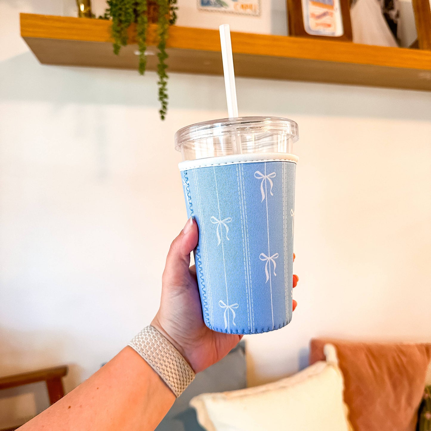 Grandmillenial Bows Iced Coffee Sleeve