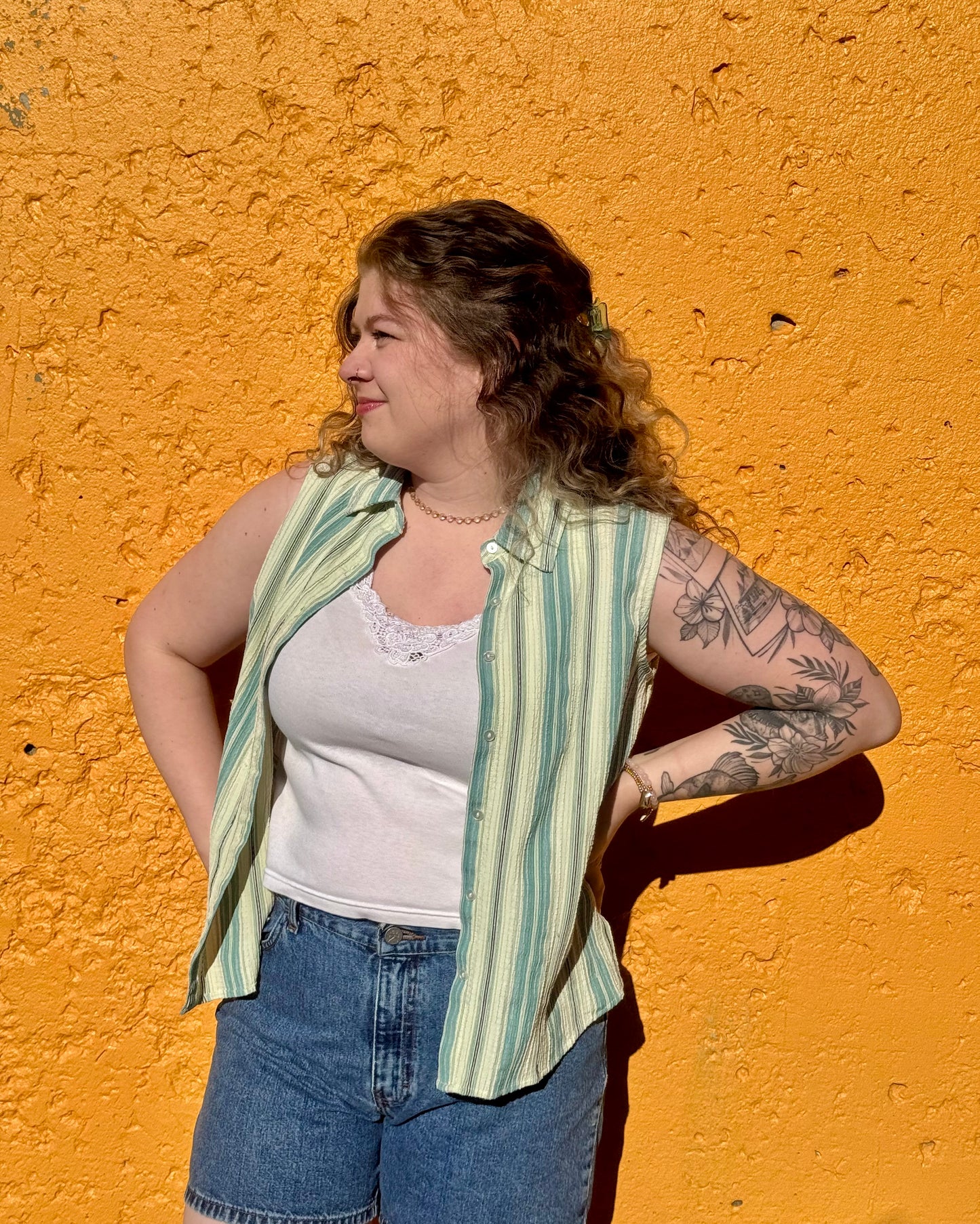 Lace Cropped Cami M Vintage