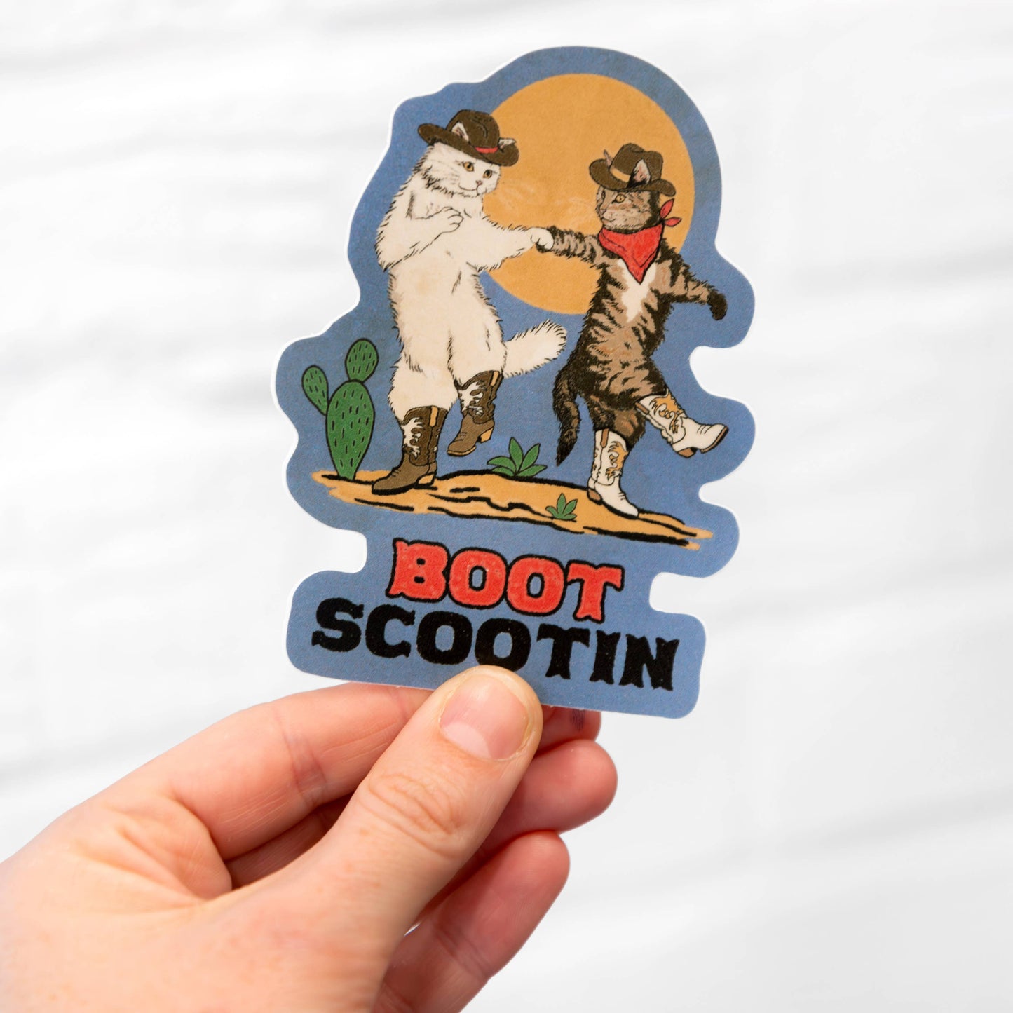 Boot Scootin Kitties Sticker