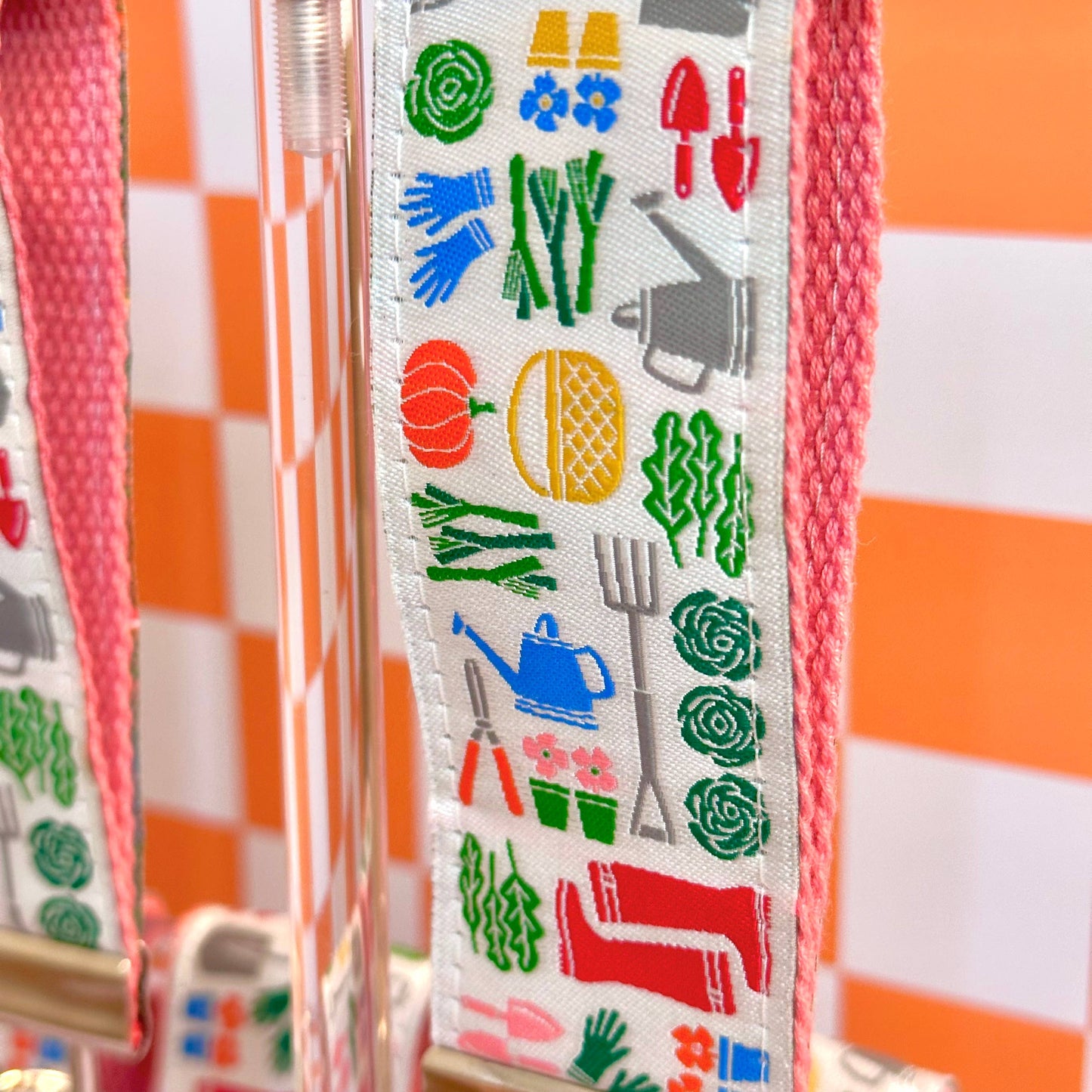 Garden Veggies Handmade Wristlet Keychain