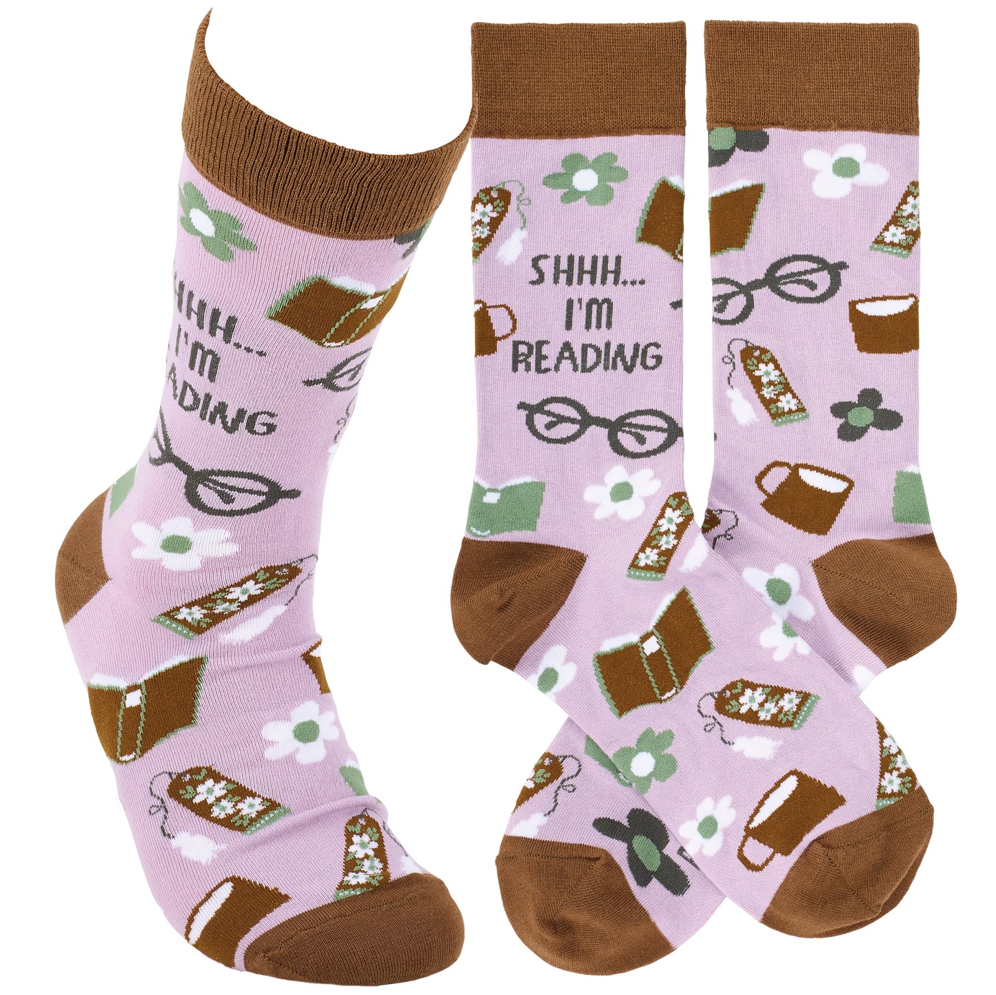 Shhh I'm Reading Socks