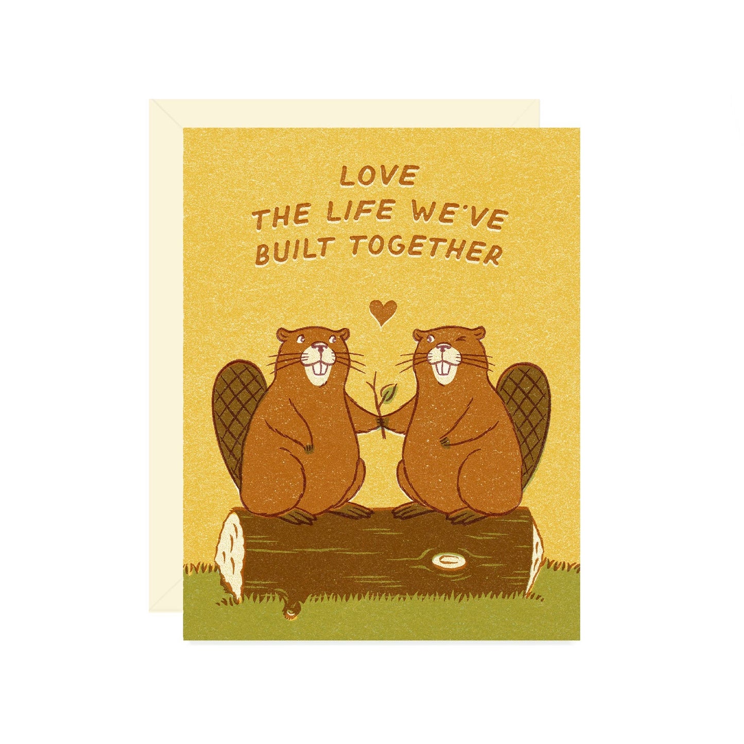 Beavers in Love Anniversary Card
