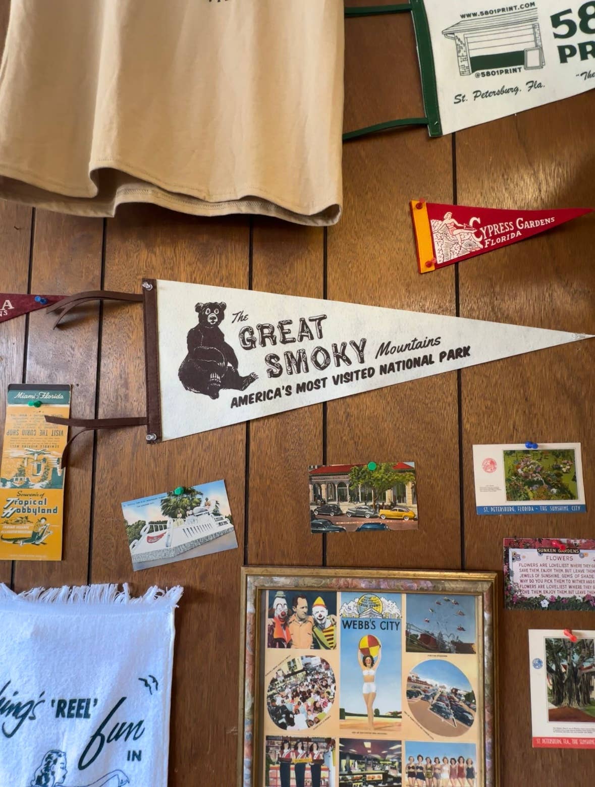 Retro Smoky Mountains Pennant
