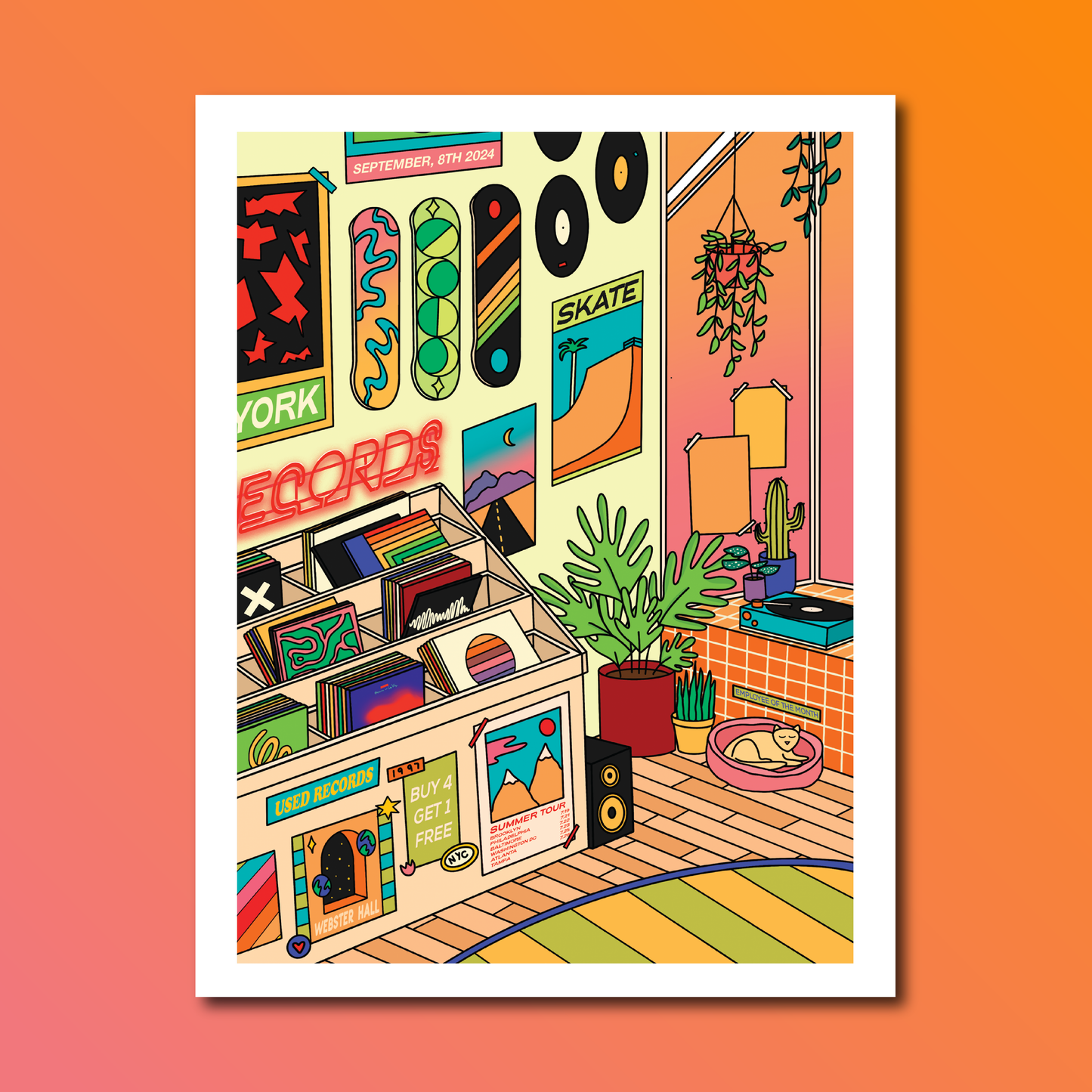 Record Room 5x7 Art Print