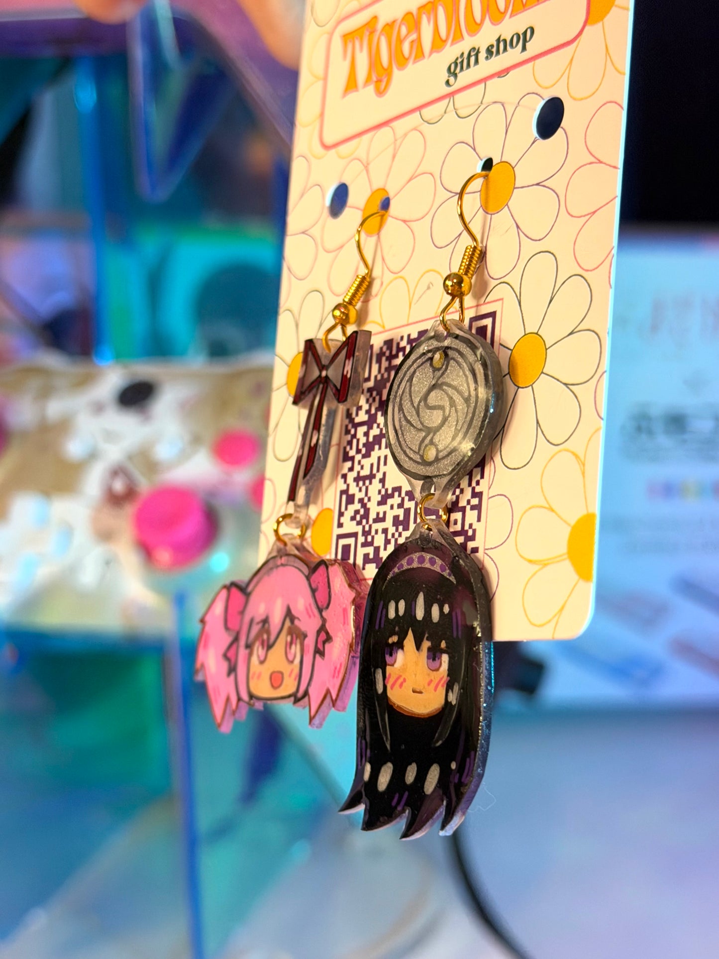 Mado Homu Chibi Shrinky Dink Earrings