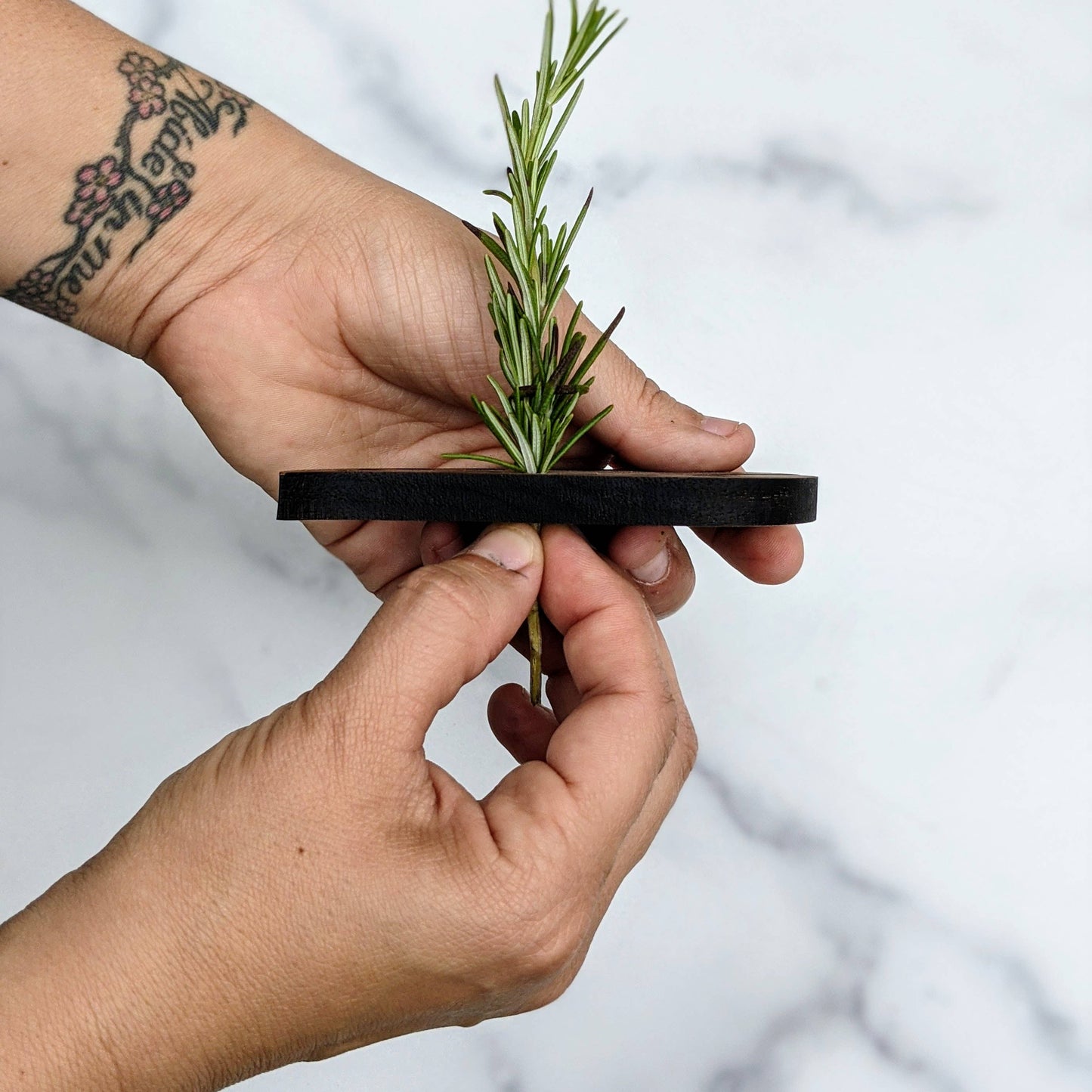 Solid-Wood Herb Stripper Tool