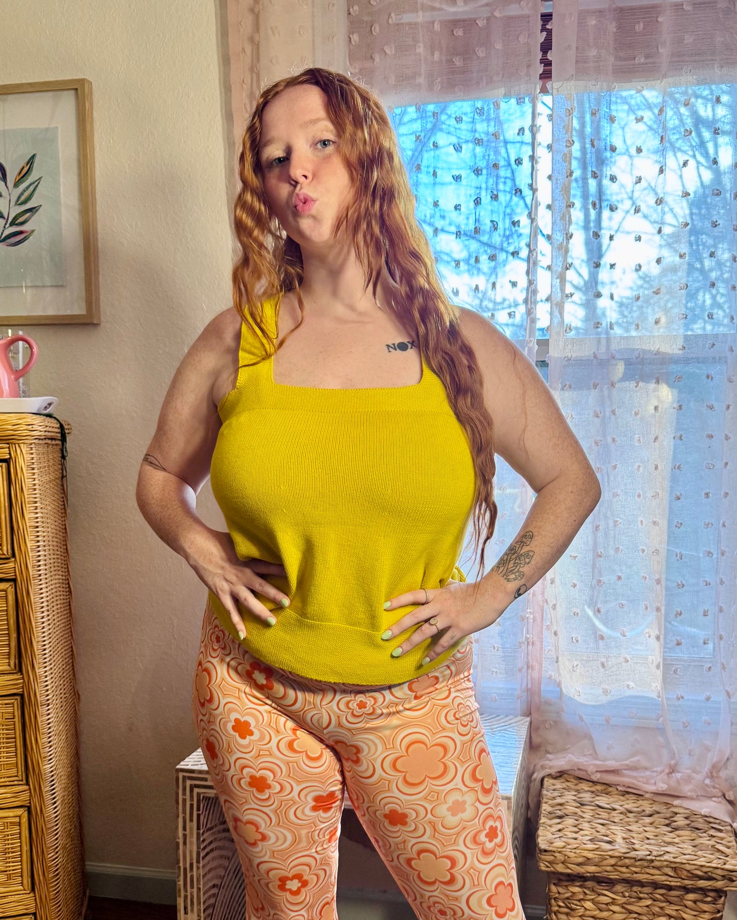 Yellow Knit Tank M/L Consignment