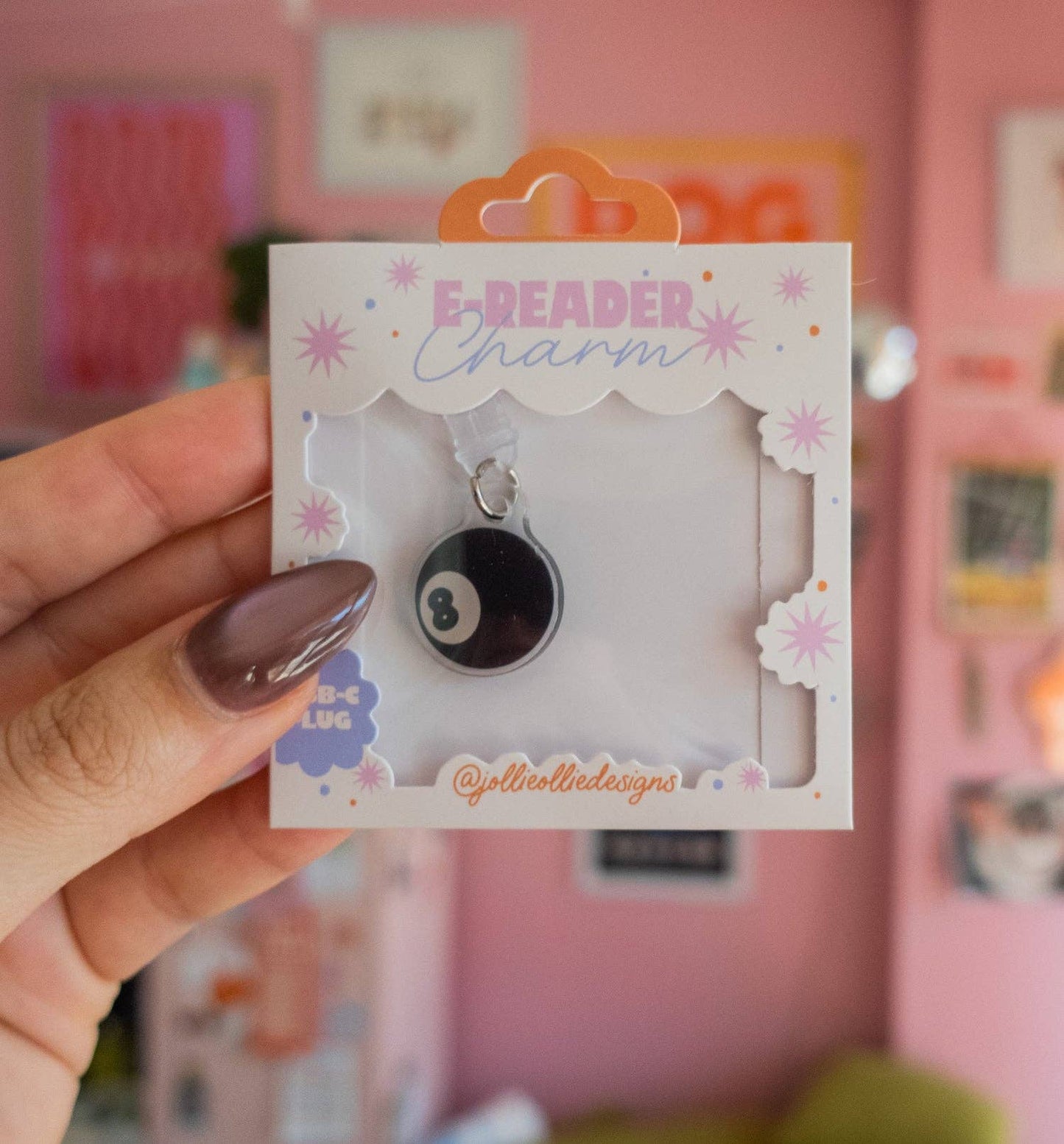 8 Ball E-Reader Charm