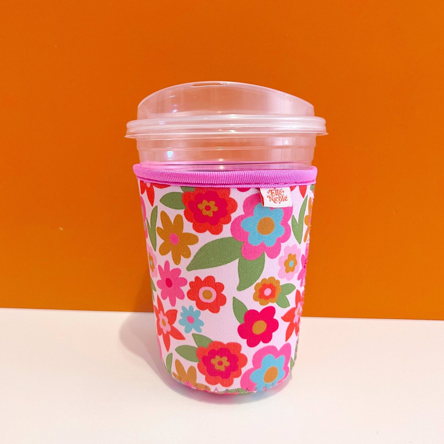 Iced Coffee Cup Cover Garden Party