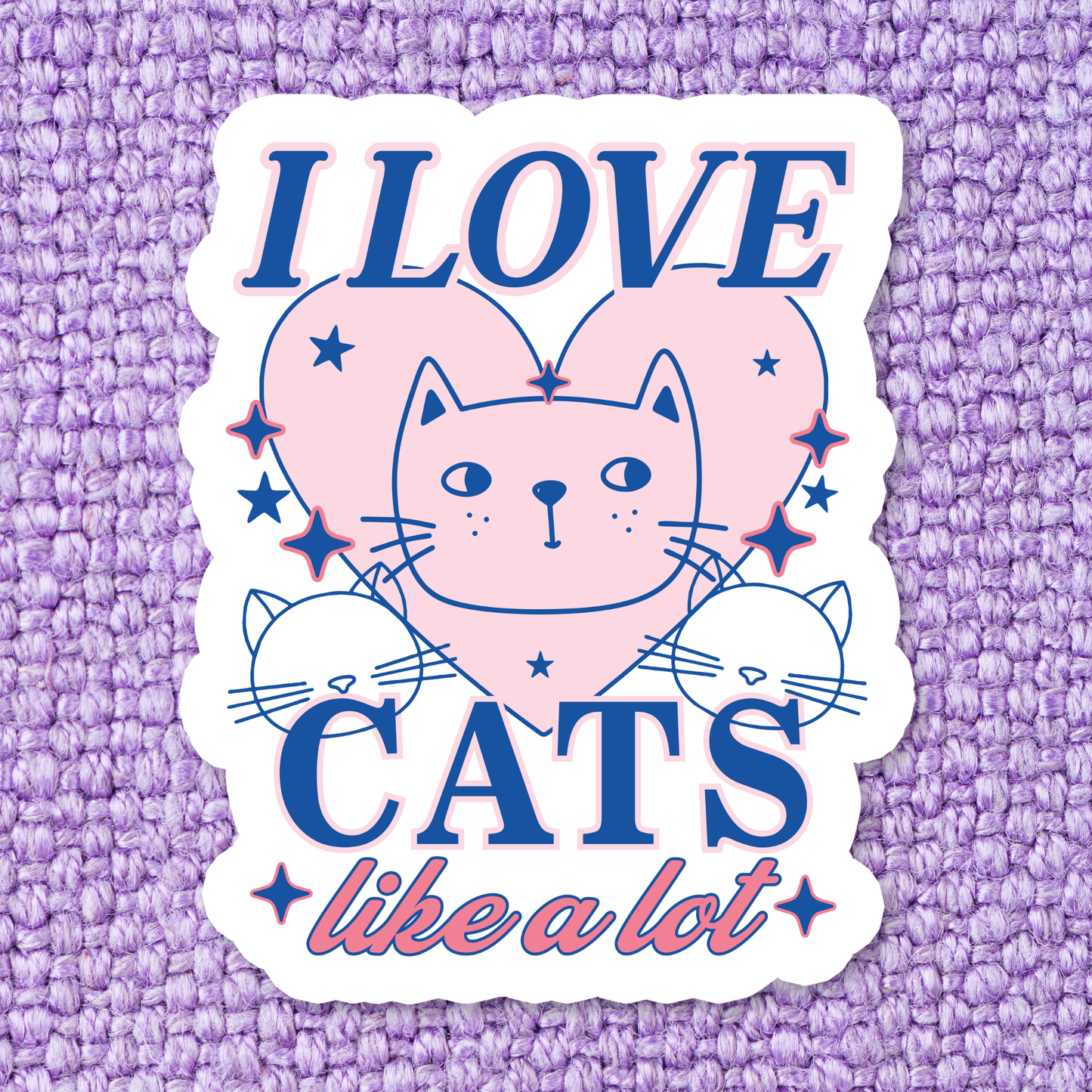 I Love Cats Sticker
