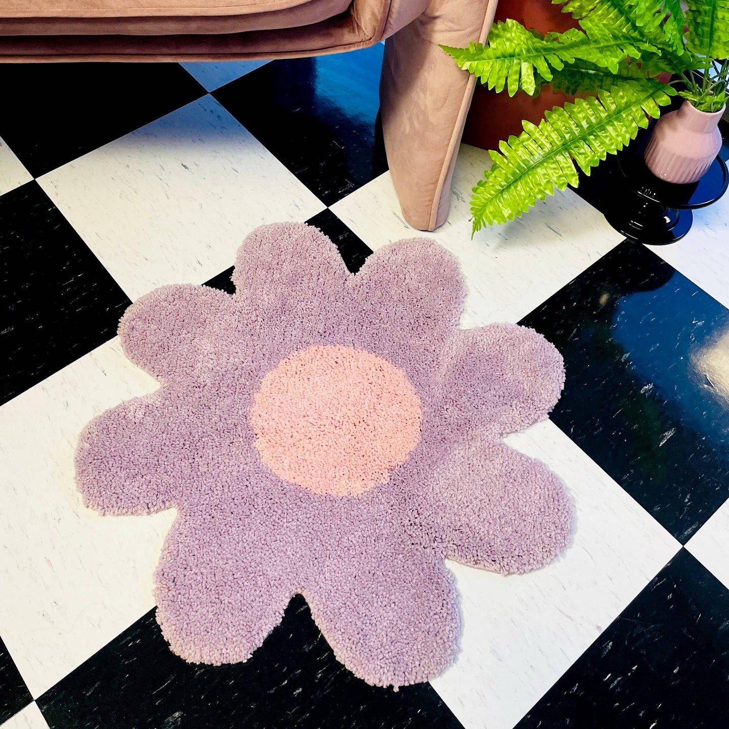 Lavender Daisy Rug
