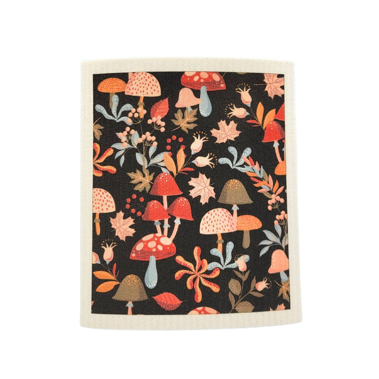 Fall Mushroom Swedish Dishcloth