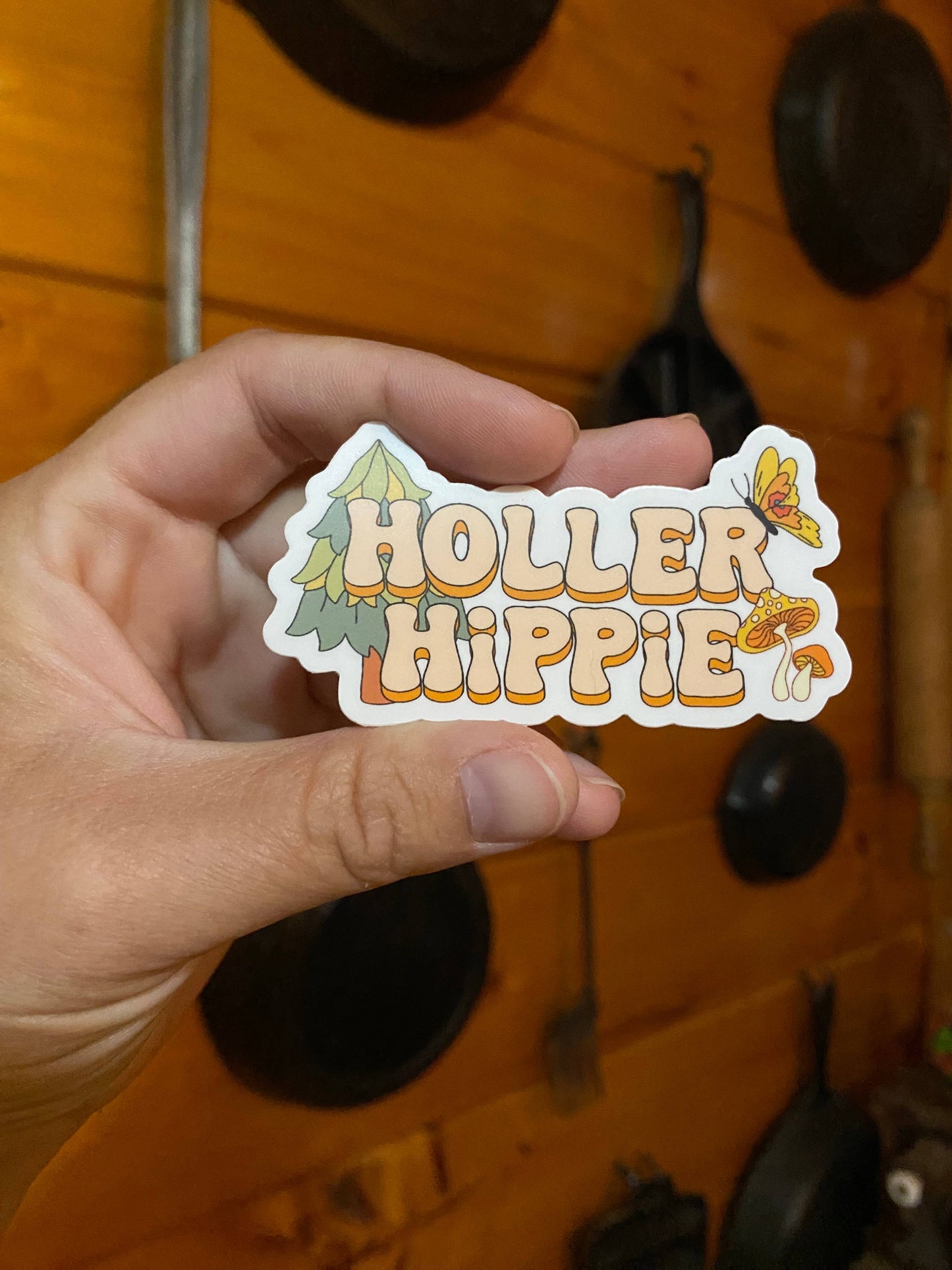 Holler Hippie Sticker