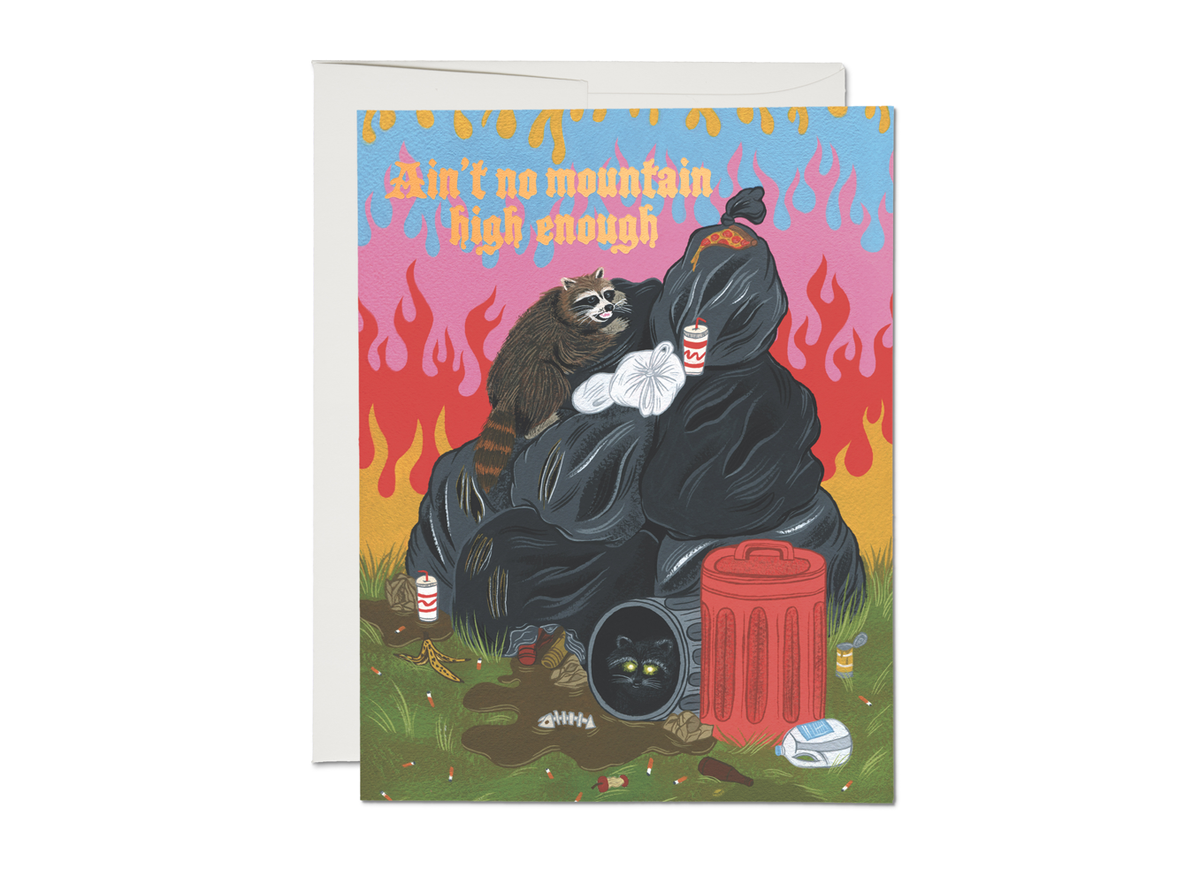 Raccoon Trash Congrats Card