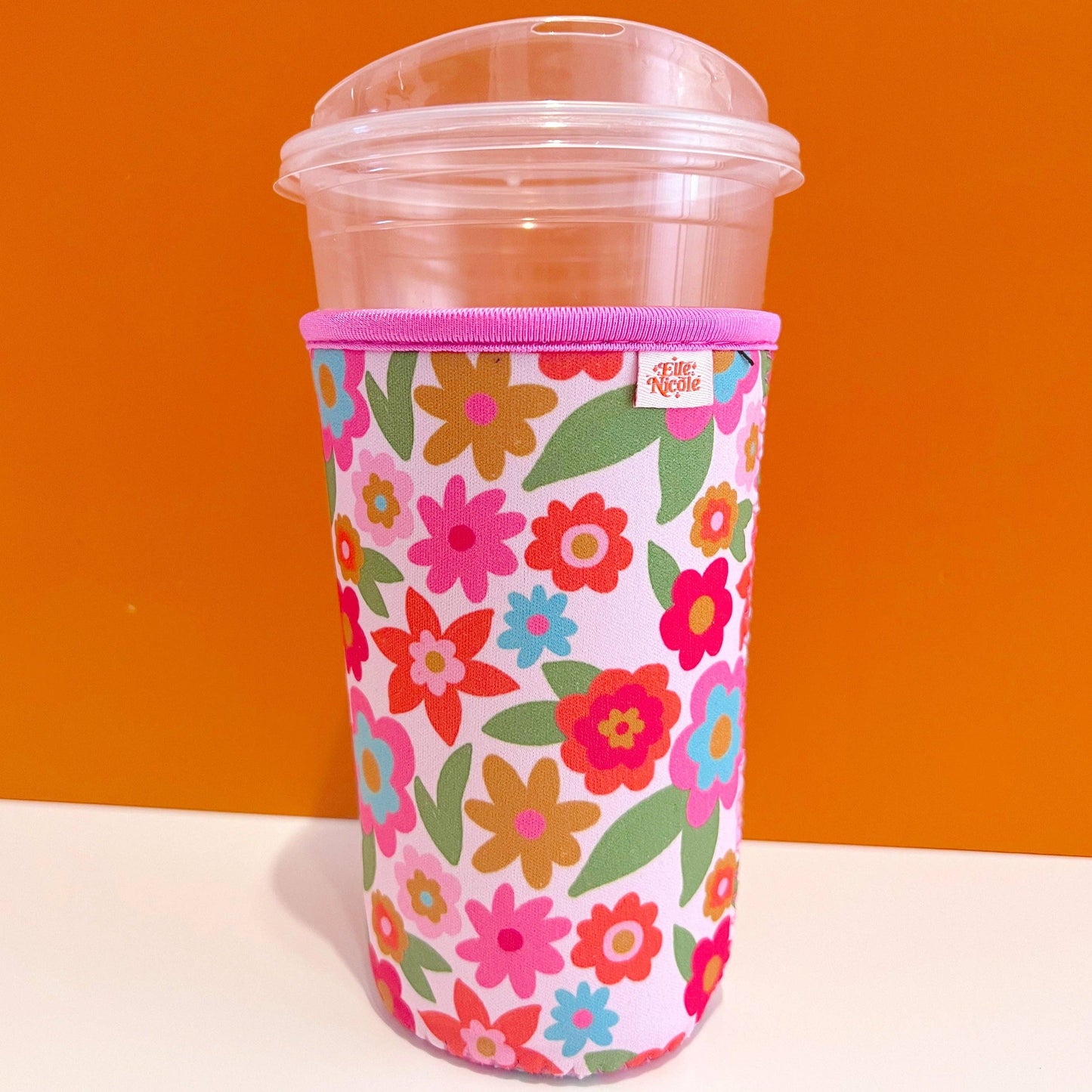 Iced Coffee Cup Cover Garden Party