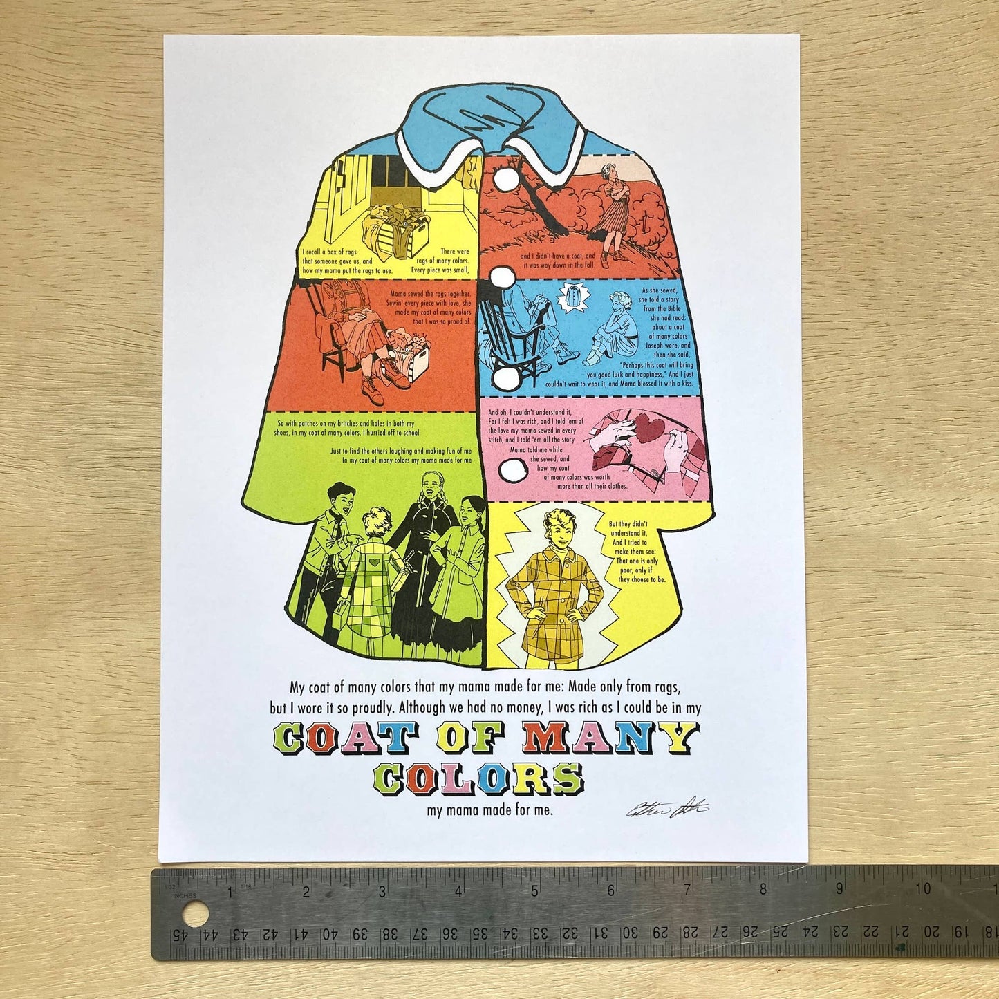 Coat of Many Colors 8.5x11 Print