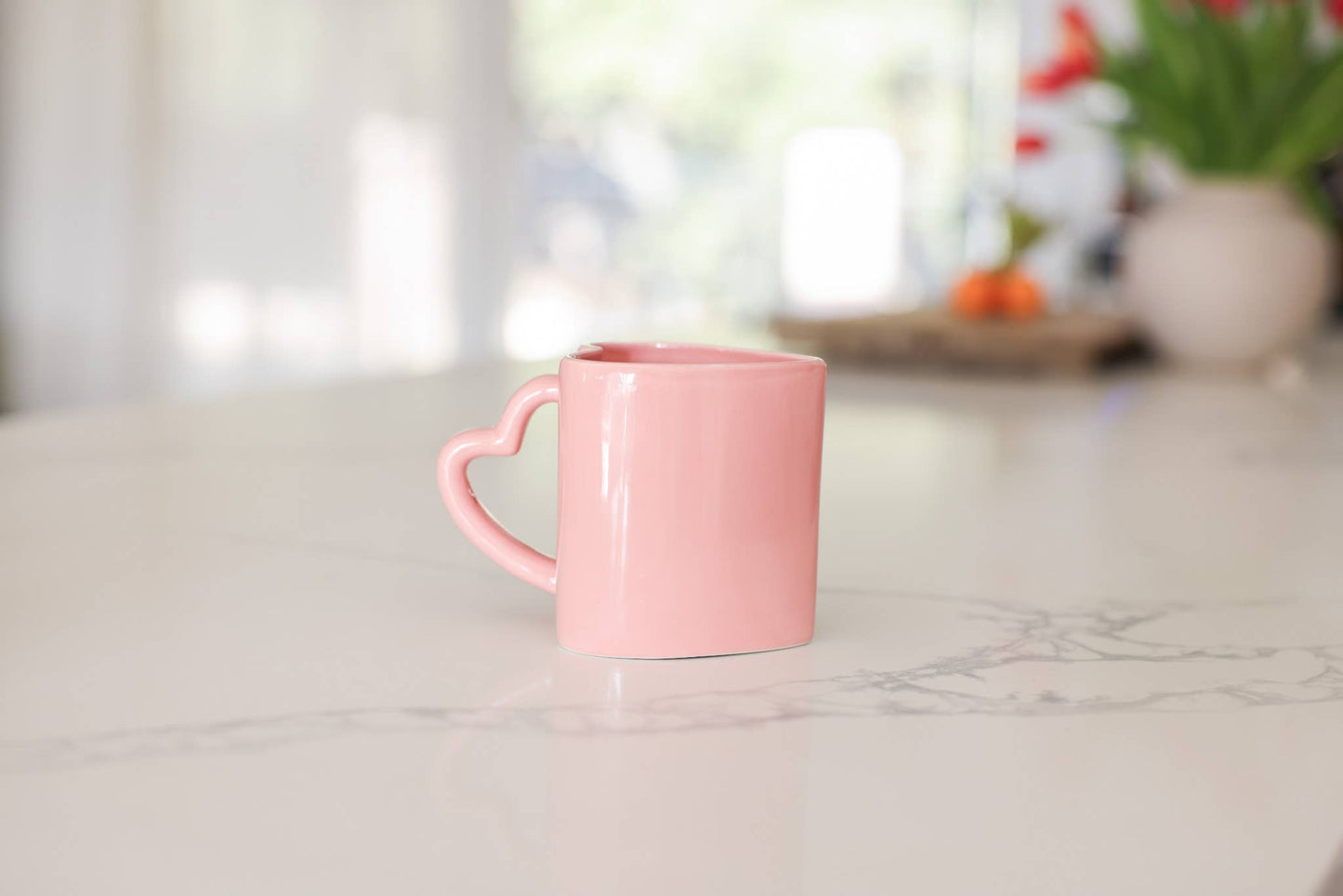 Pink Heart Ceramic Mug