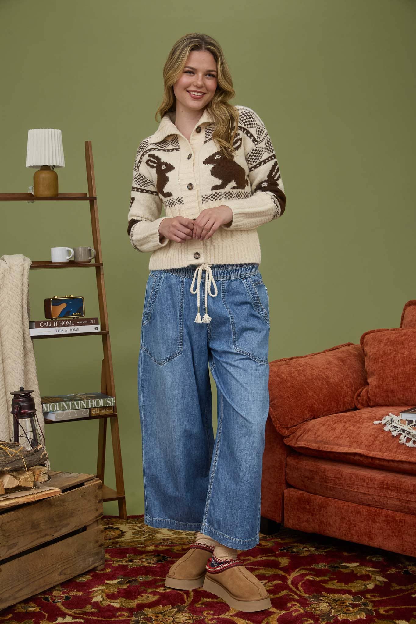 Bunny Collared Button Down Cardigan