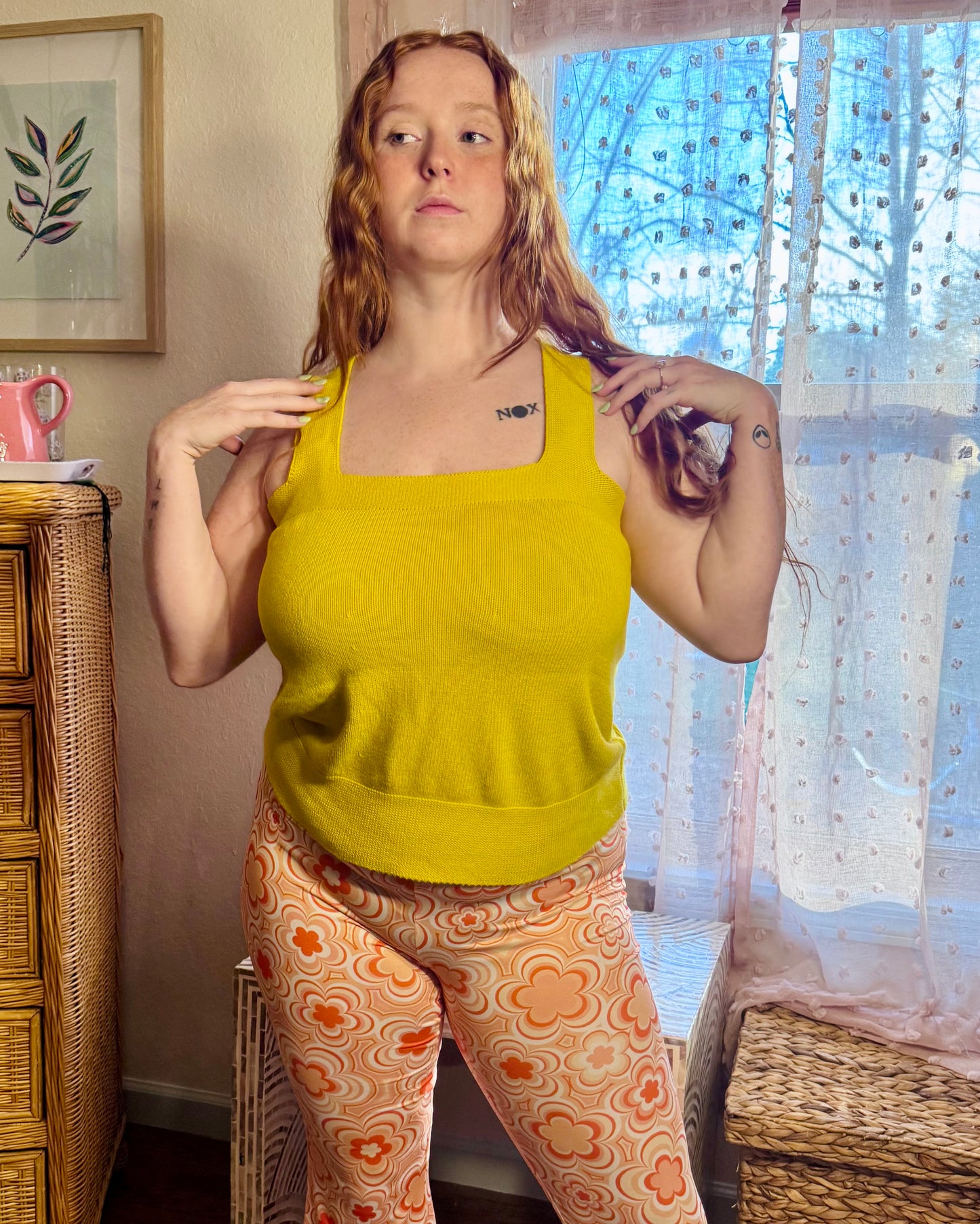 Yellow Knit Tank M/L Consignment