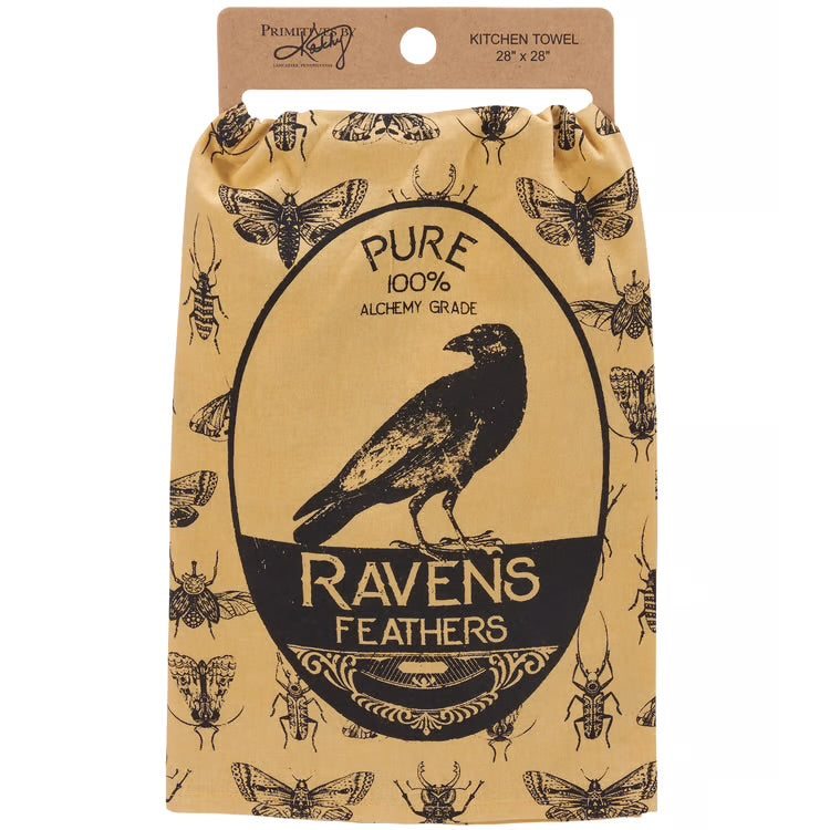 Raven Feathers Kitchen Towel