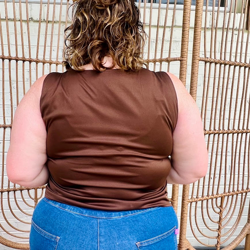 Hawaiian Brown Tank 2X Vintage