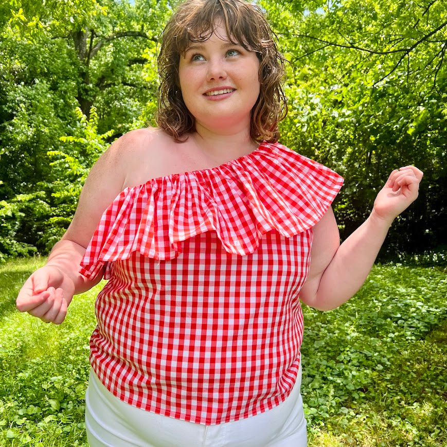 Picnic Ruffle Top 2X Consignment