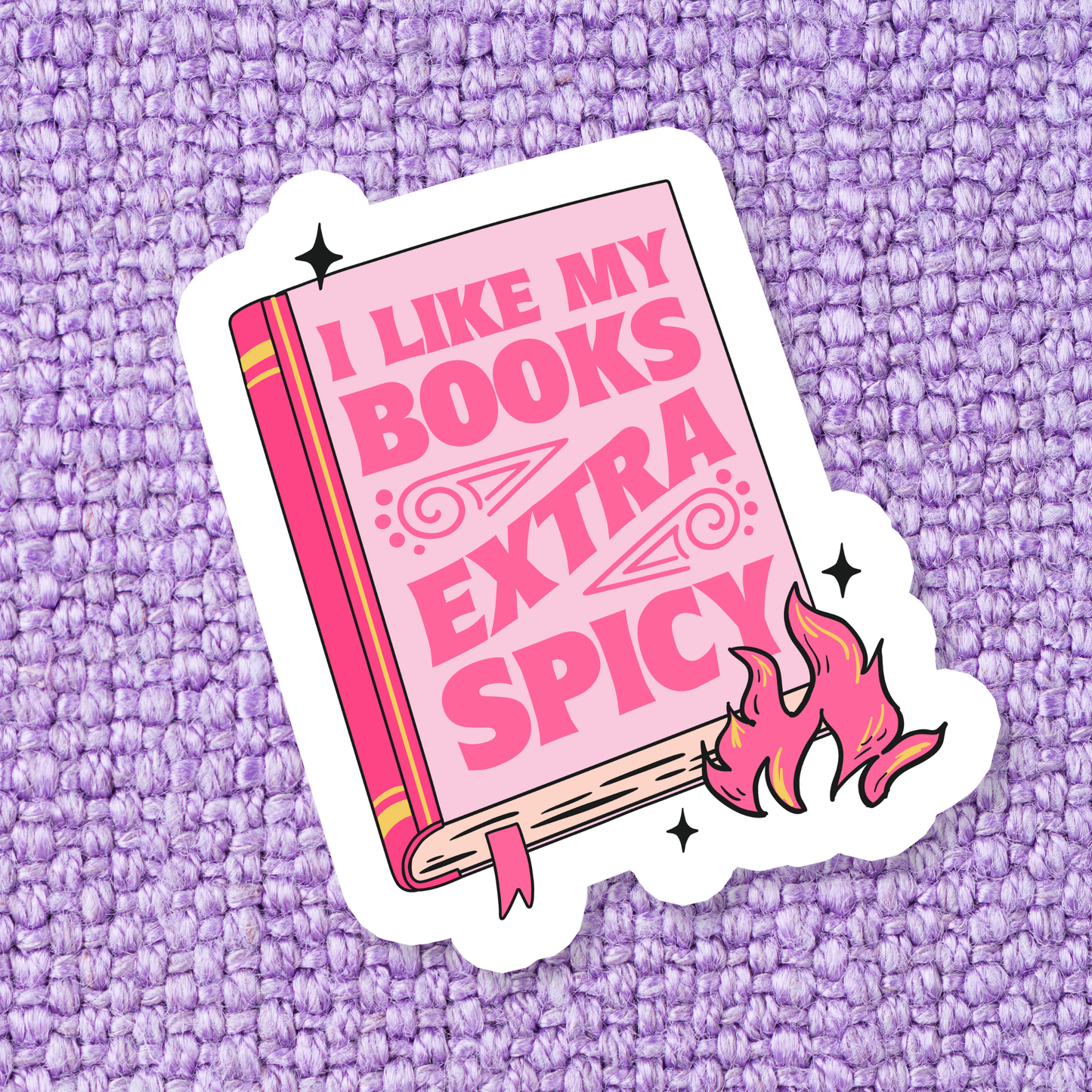 Pink Spicy Book Sticker