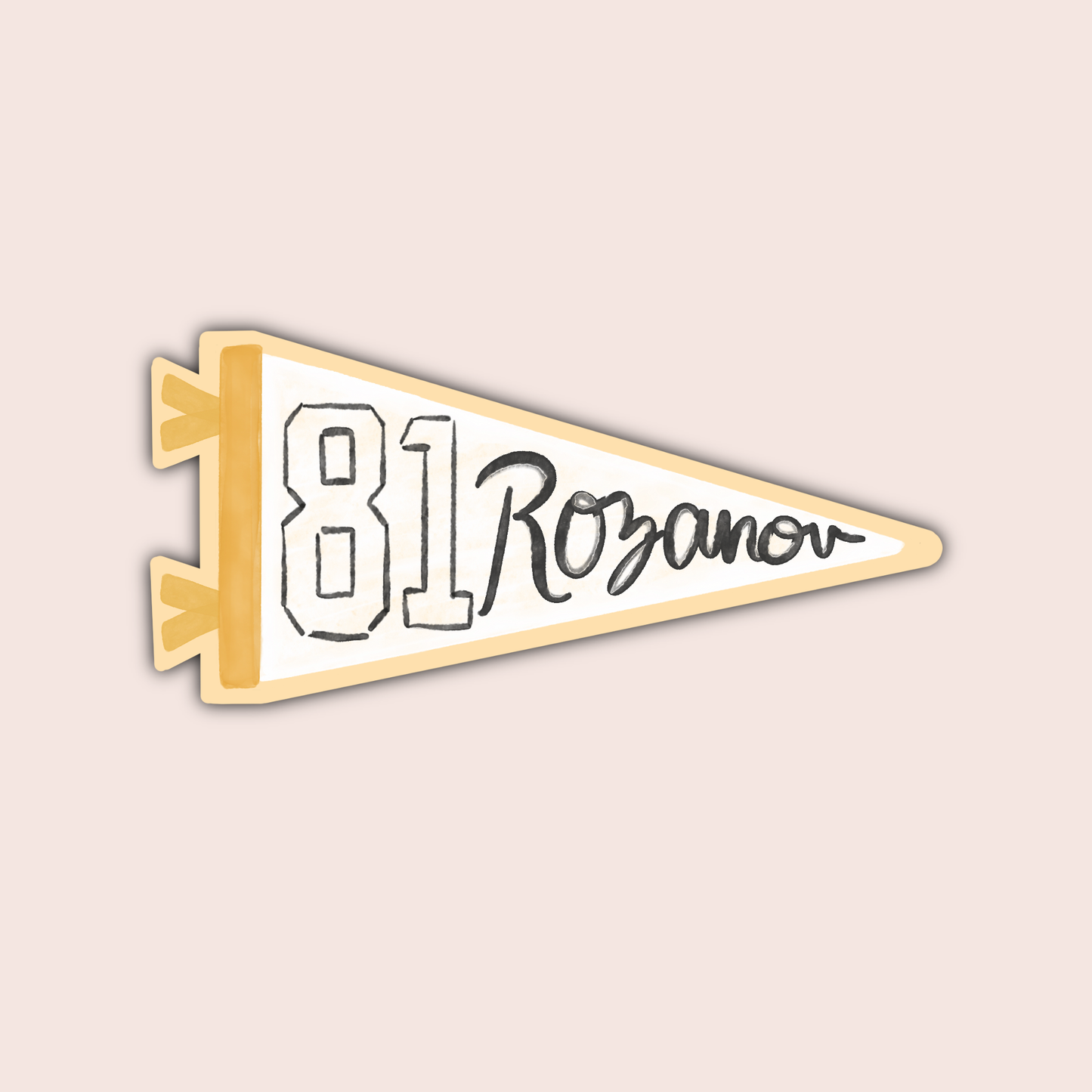 Rozanov Hockey Pennant Sticker