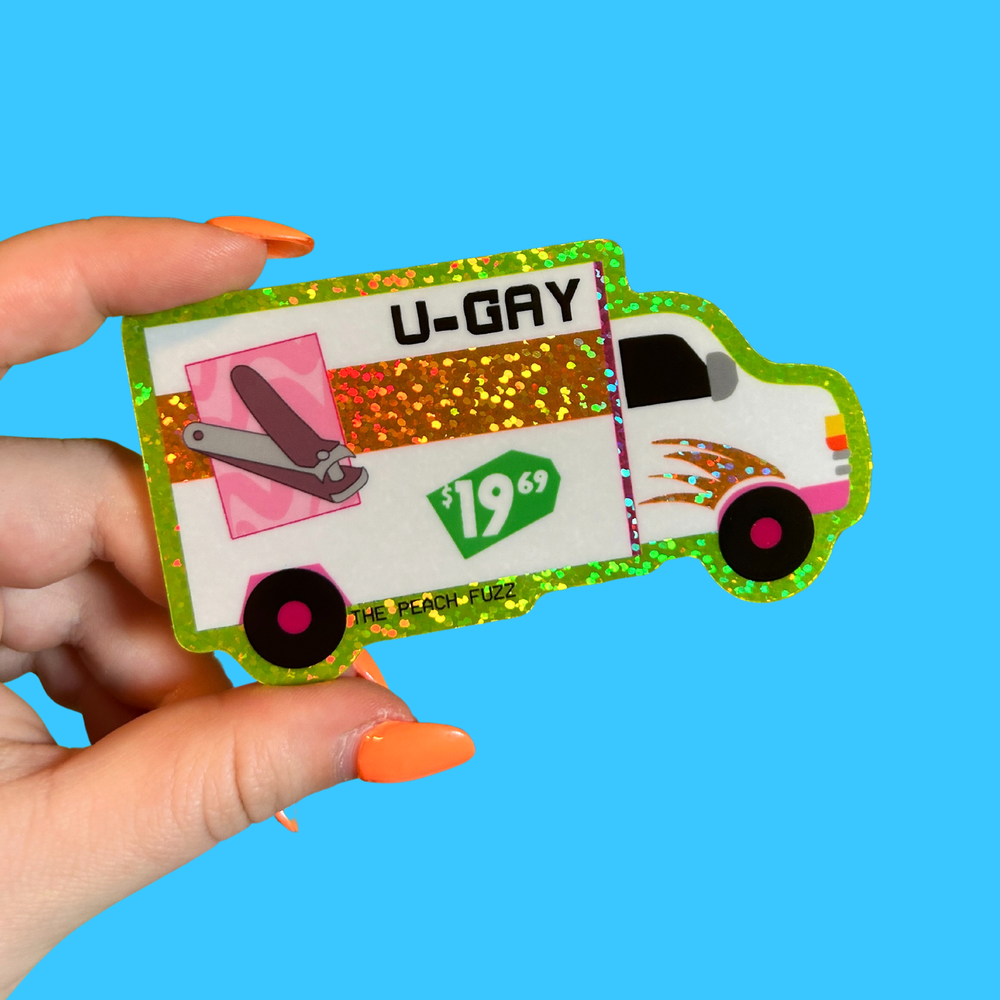 U-Gay Glitter Sticker