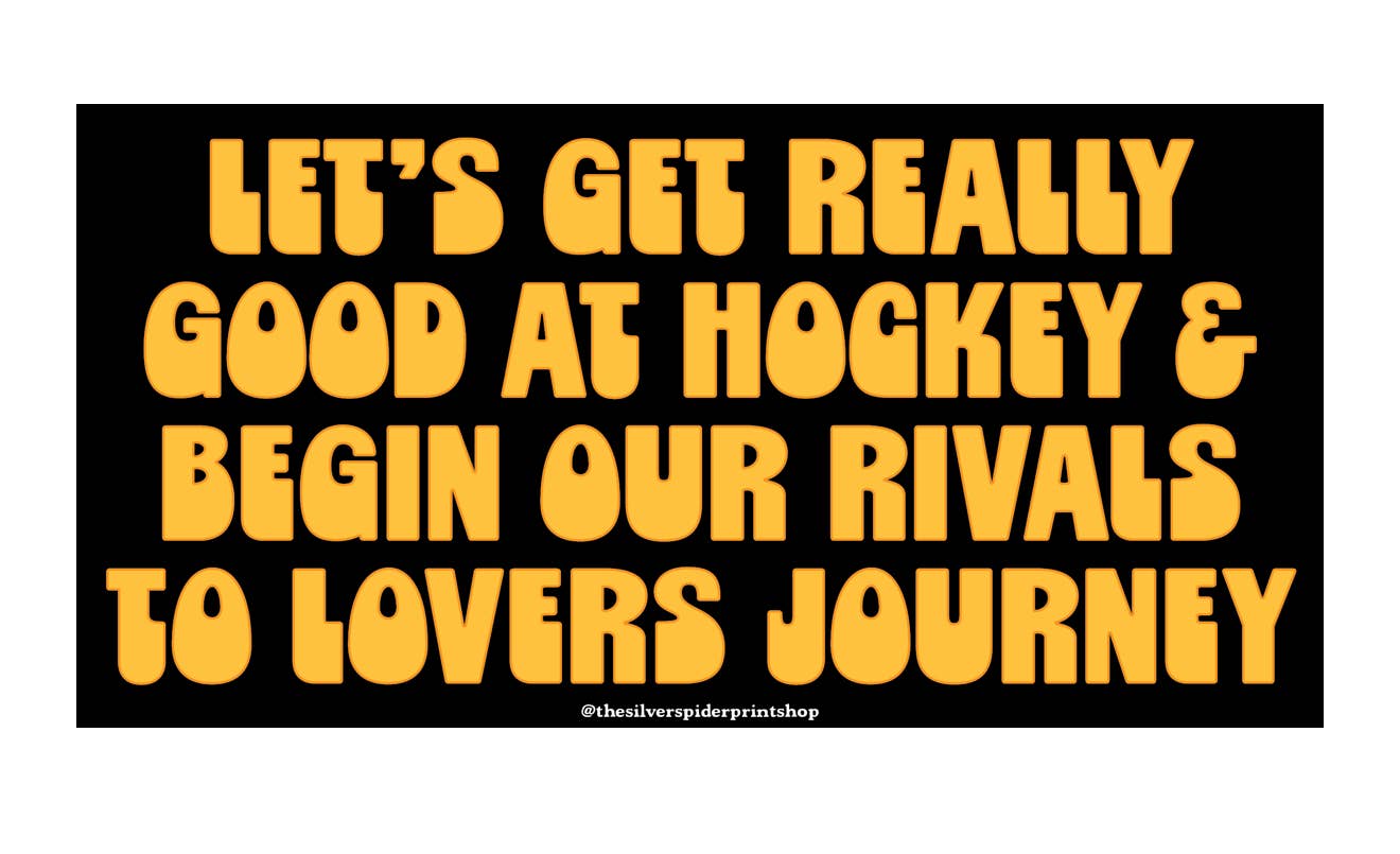 Hockey Romance Bumper Sticker