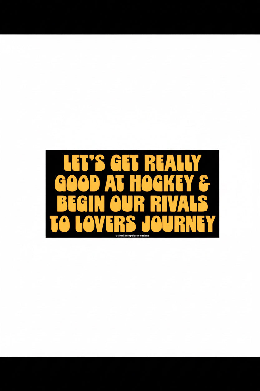 Hockey Romance Bumper Sticker