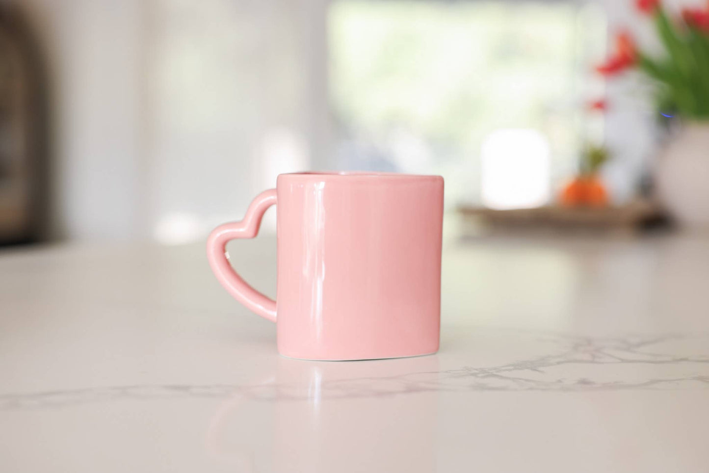 Pink Heart Ceramic Mug