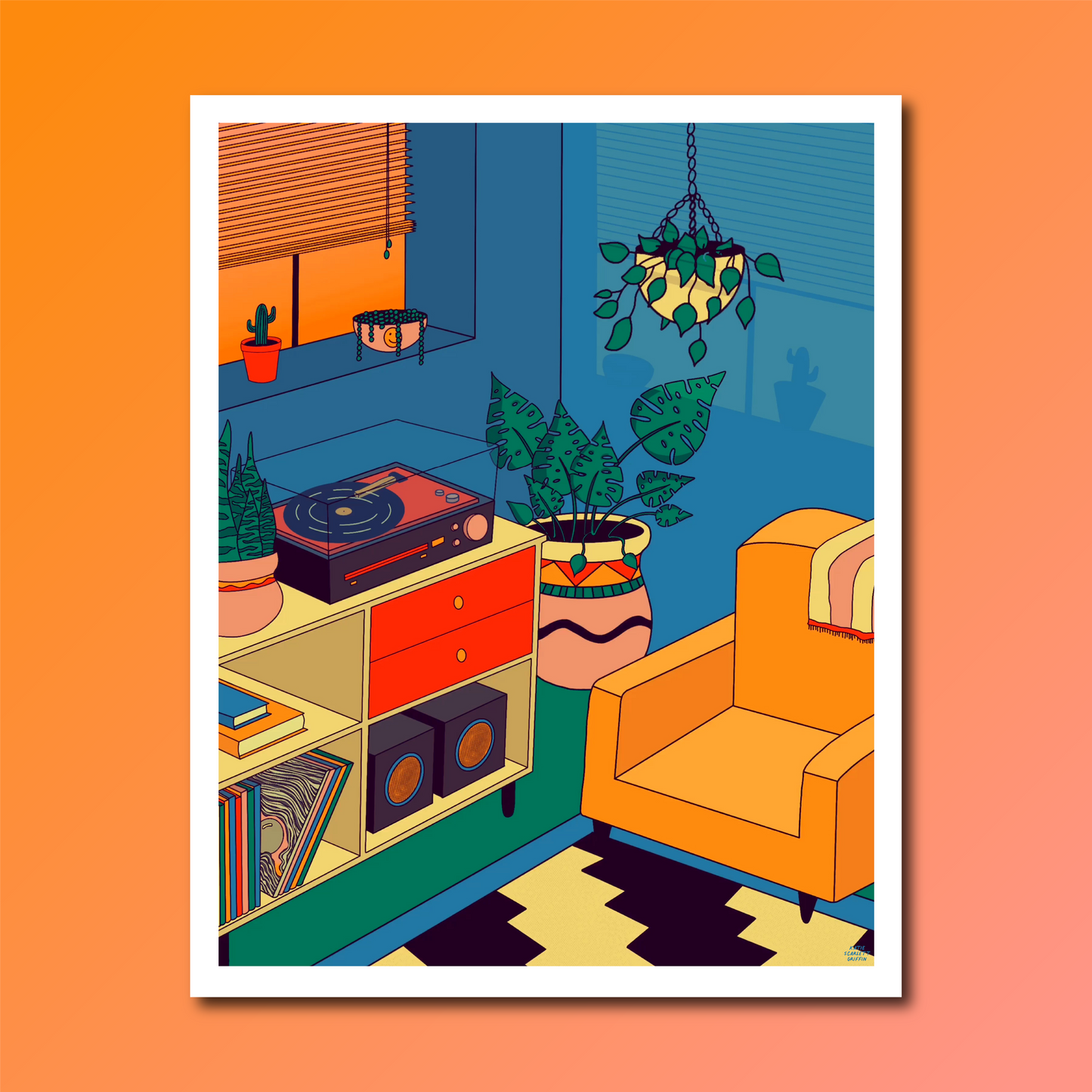Sunset Jams 5x7 Art Print