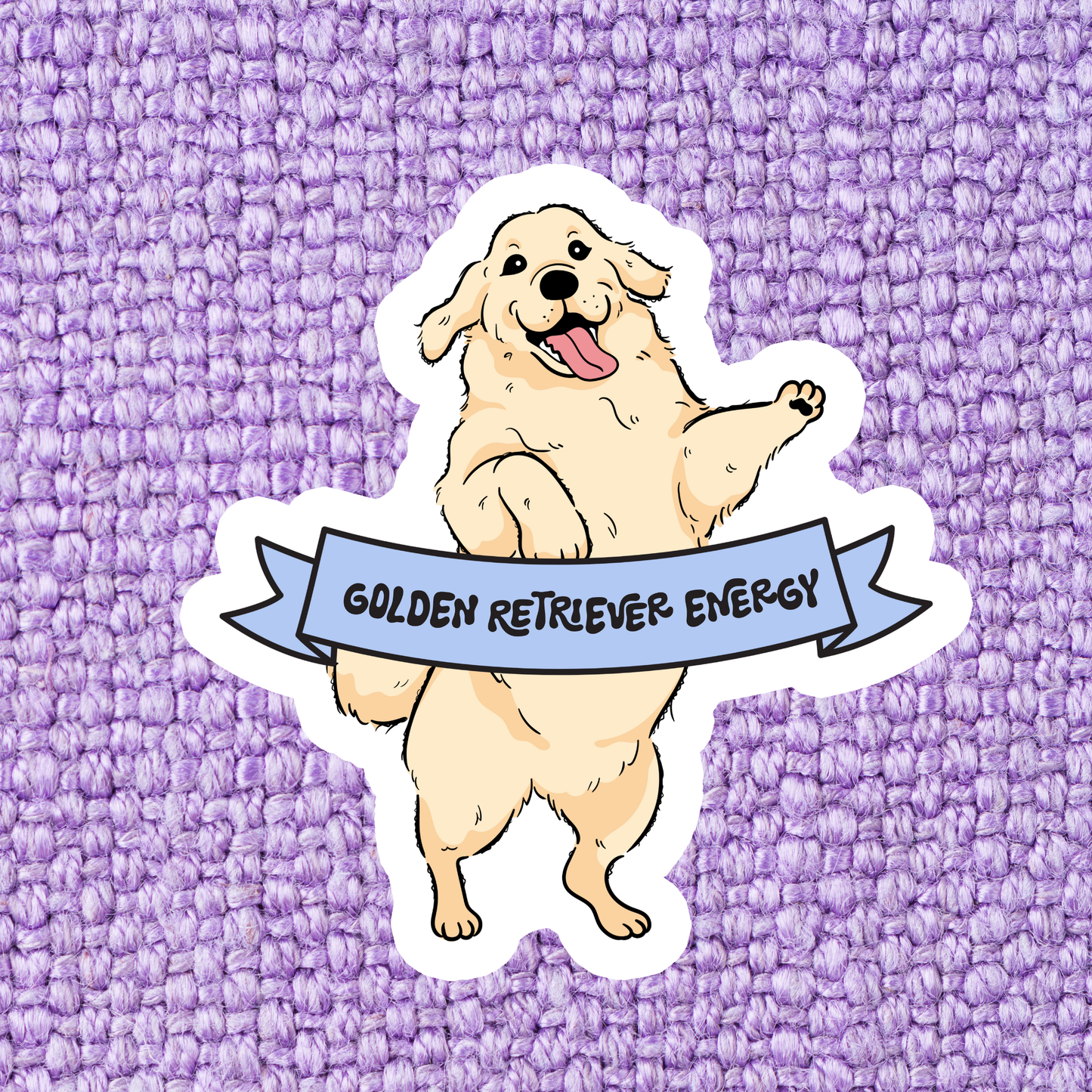 Golden Retriever Energy Sticker
