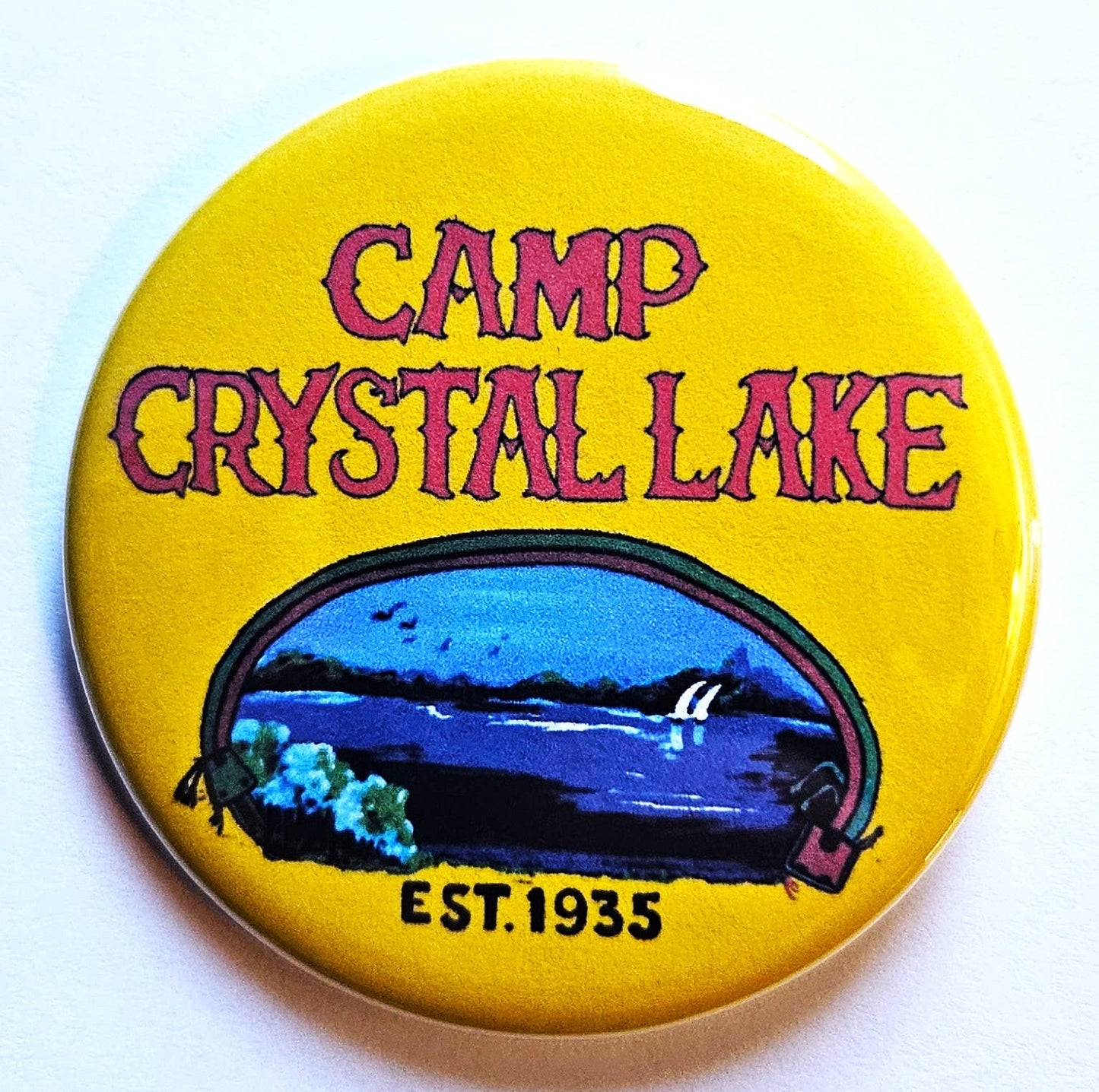 Camp Crystal Lake Button Pin