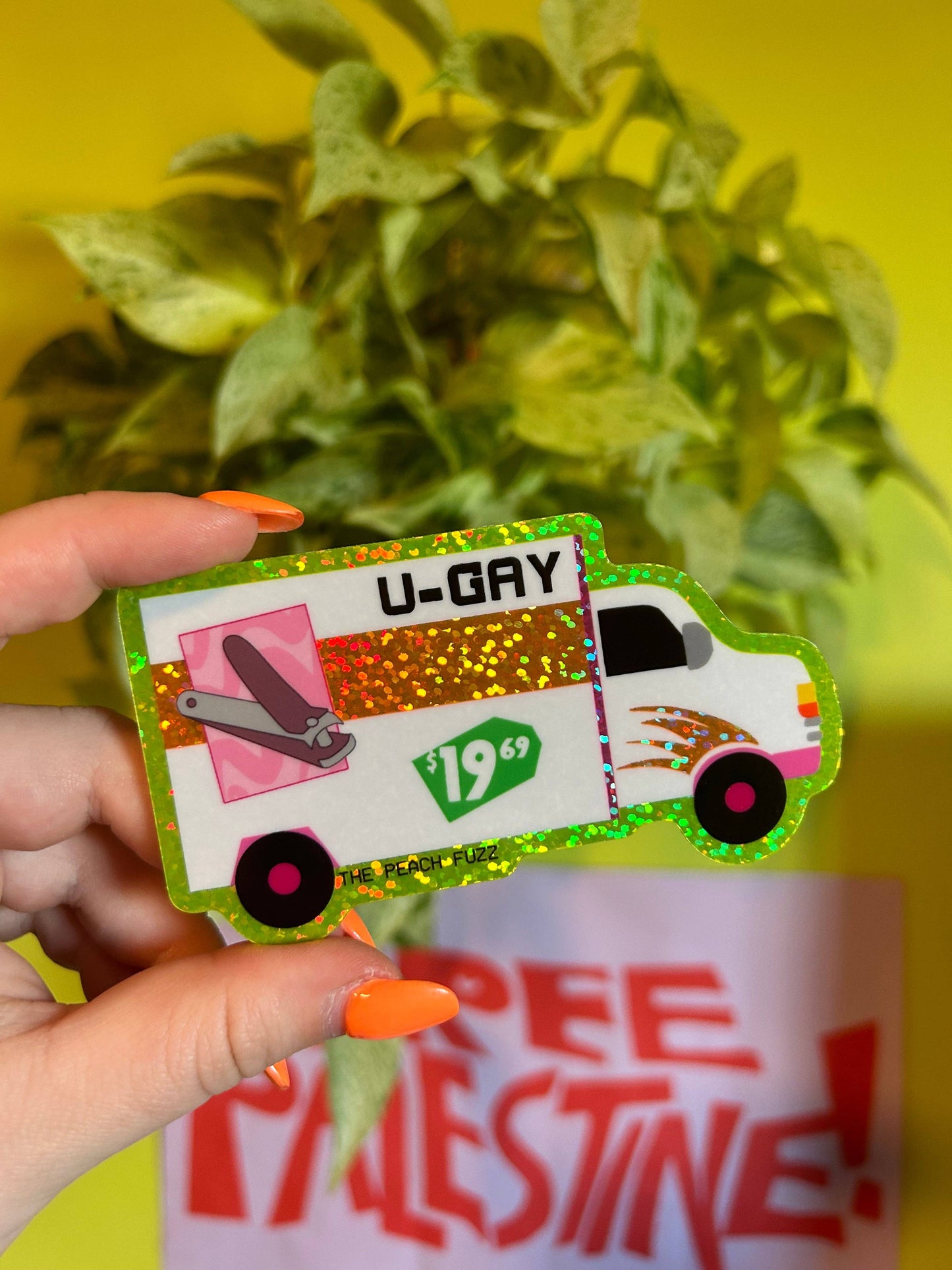 U-Gay Glitter Sticker