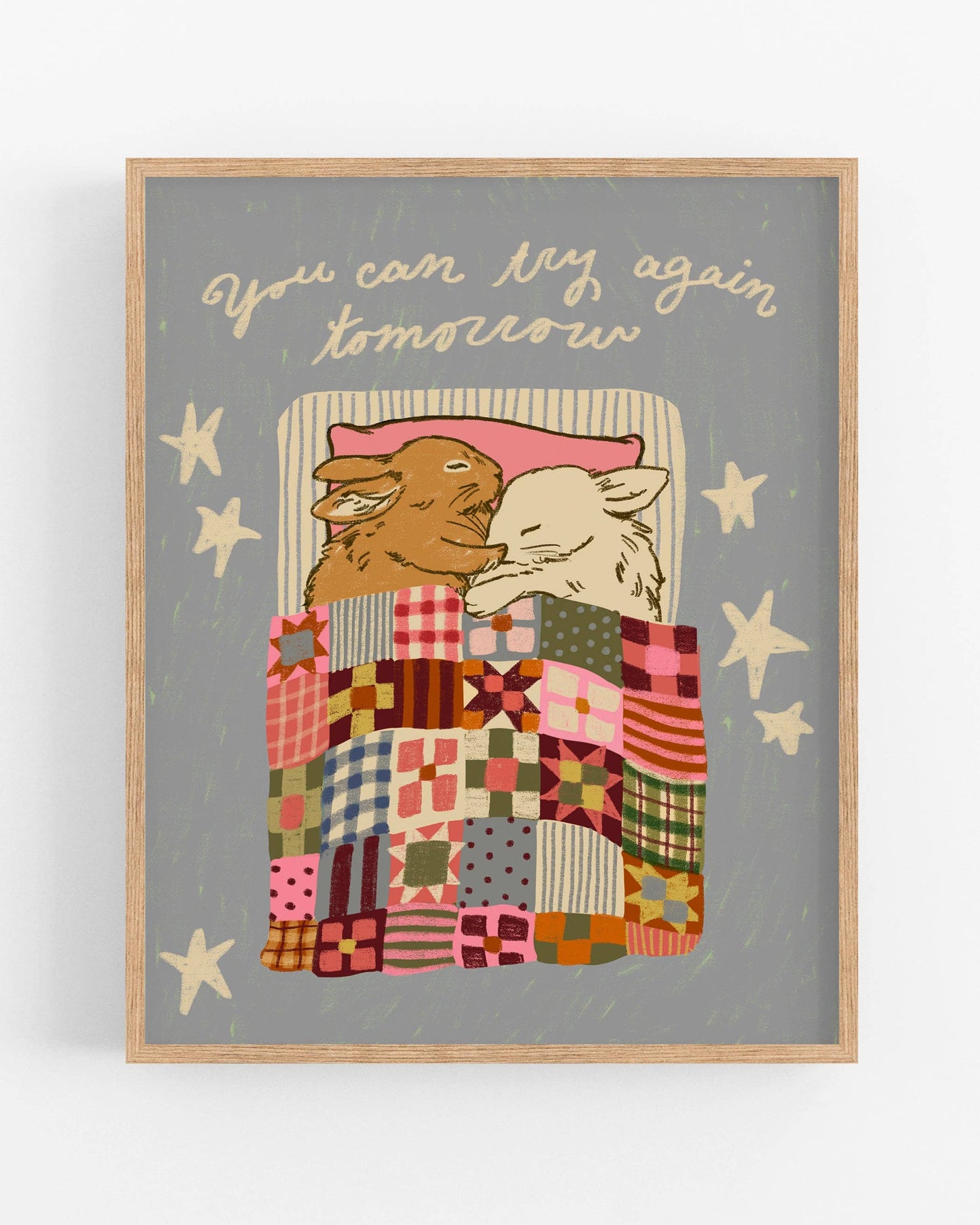 Sleepy Bunny 8x10 Art Print