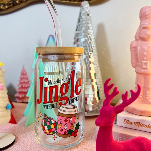 Bells Don't Jingle Glass Coffee Cup