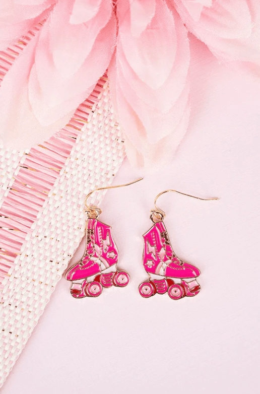 Fuchsia Roller Skate Earrings