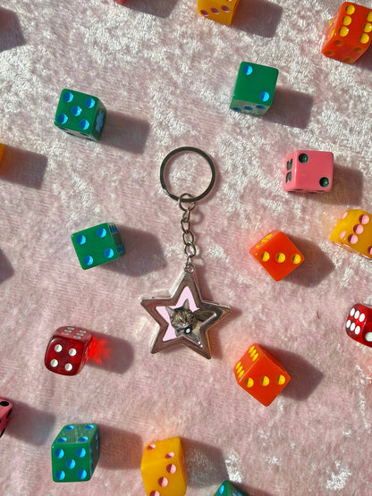 Star Photo Keychain