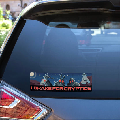 Brake For Cryptids Bumper Sticker