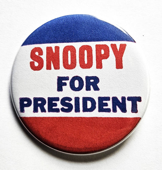 Snoopy for President Button Pin