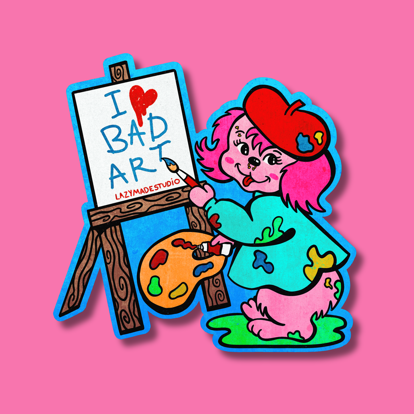 I Love Bad Art Sticker