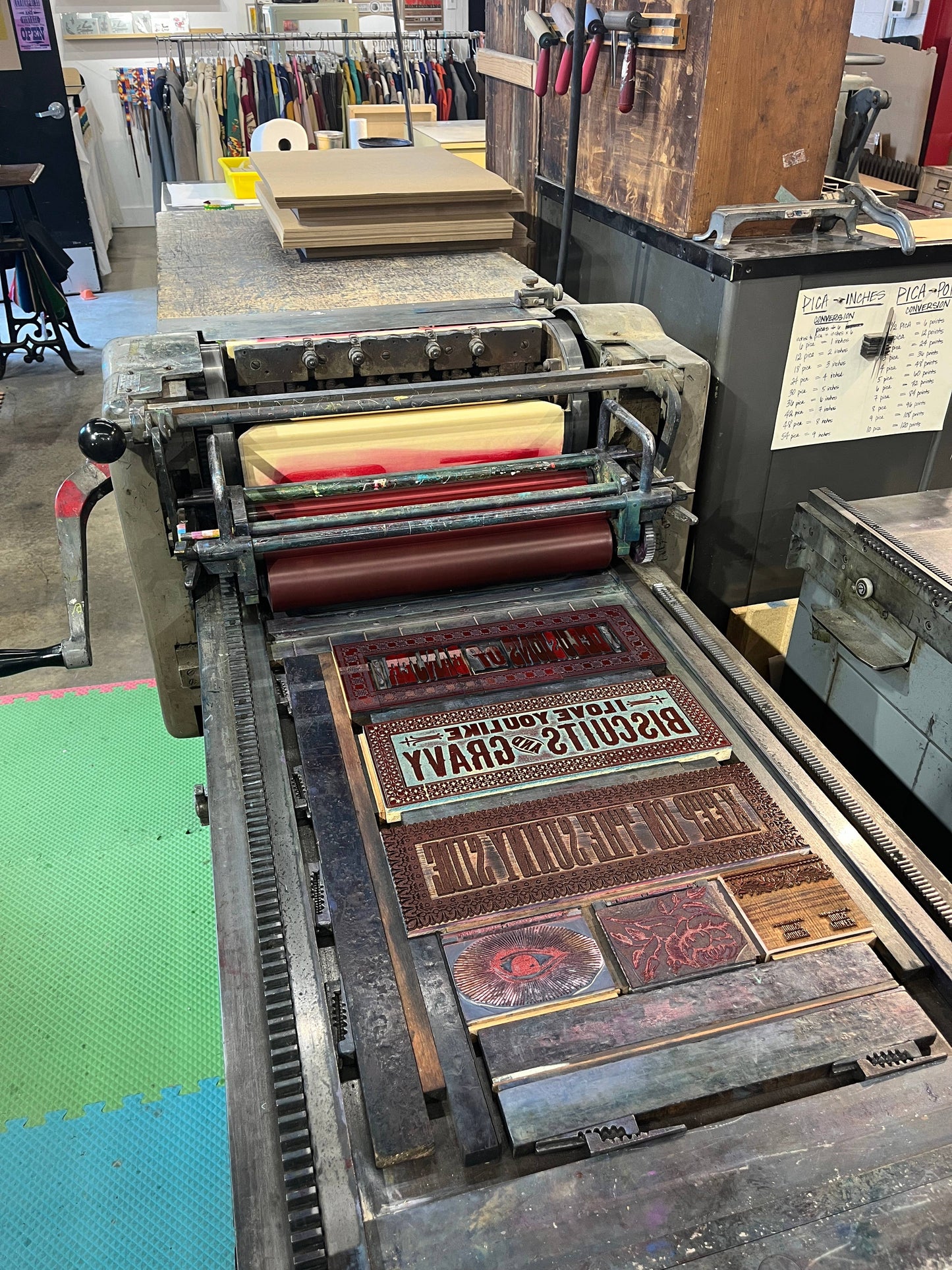 Love You Like Biscuits & Gravy Letterpress Paper Sign
