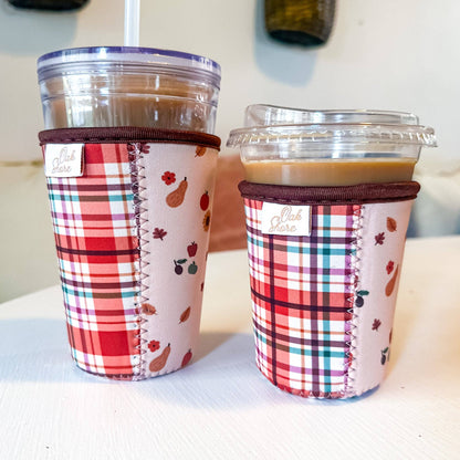 Harvest Plaid Iced Coffee Sleeve