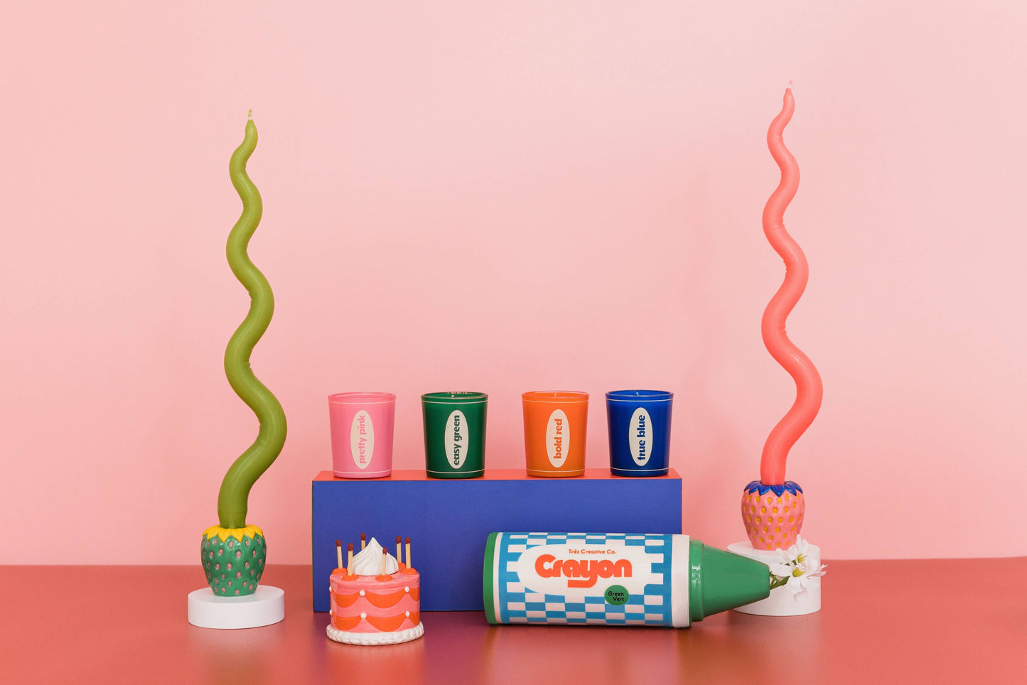 Strawberry Candle Holder Set