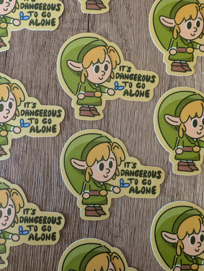 Dangerous Alone Sticker