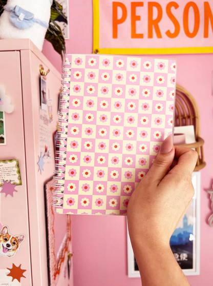 Floral Checkered Sticker Book