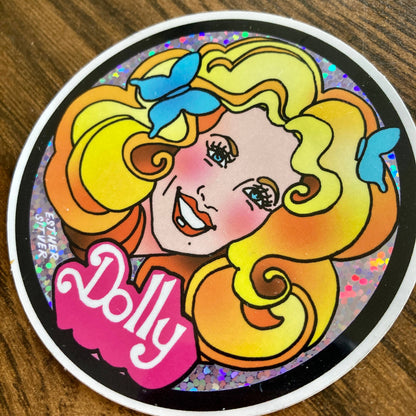 Backwoods Barbie Dolly Glitter Sticker