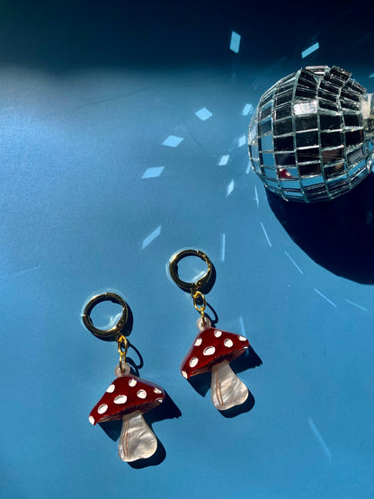 Mini Mushroom Earrings